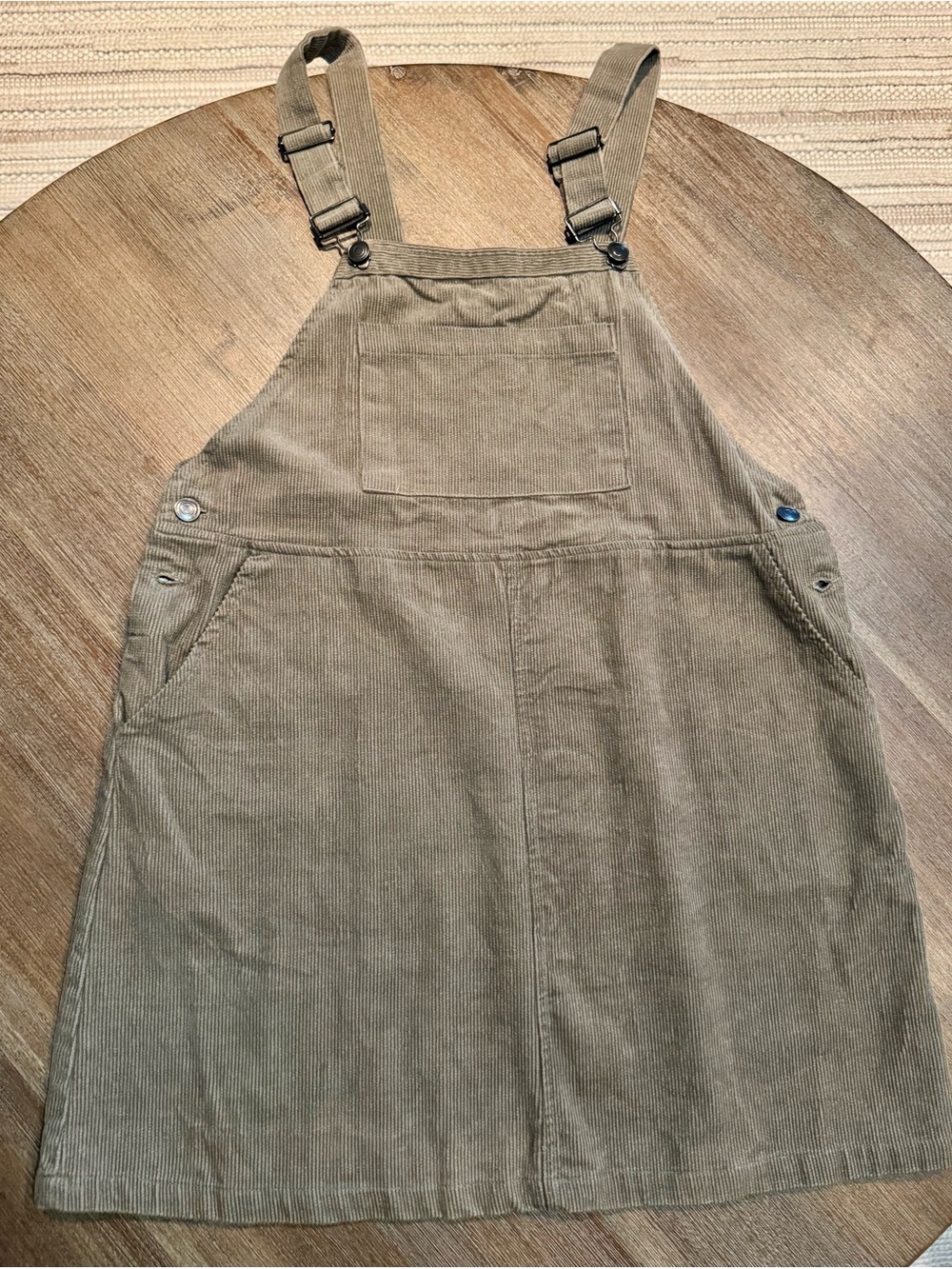 Listicle Beige-Olive Corduroy Detail Top